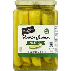 Signature Select Pickles Spears Kosher Dill Fresh Pack - 24 Fl. Oz.