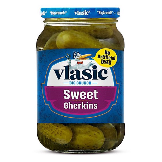 slide 1 of 1, Vlasic Sweet Gherkin Pickles - 16 Fl Oz, 16 fl oz
