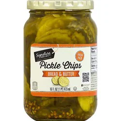 Signature Select Pickle Chips Bread & Butter - 16 Fl. Oz.