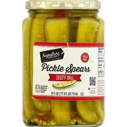 Signature Select Pickles Spears Zesty Dill - 24 Fl. Oz.