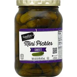 Signature Select Pickles Sweet Mini - 16 Fl. Oz.
