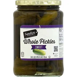 Signature Select Pickles Whole Sweet - 24 Fl. Oz.