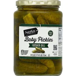 Signature Select Pickles Kosher Dill Baby Fresh Pack - 24 Fl. Oz.