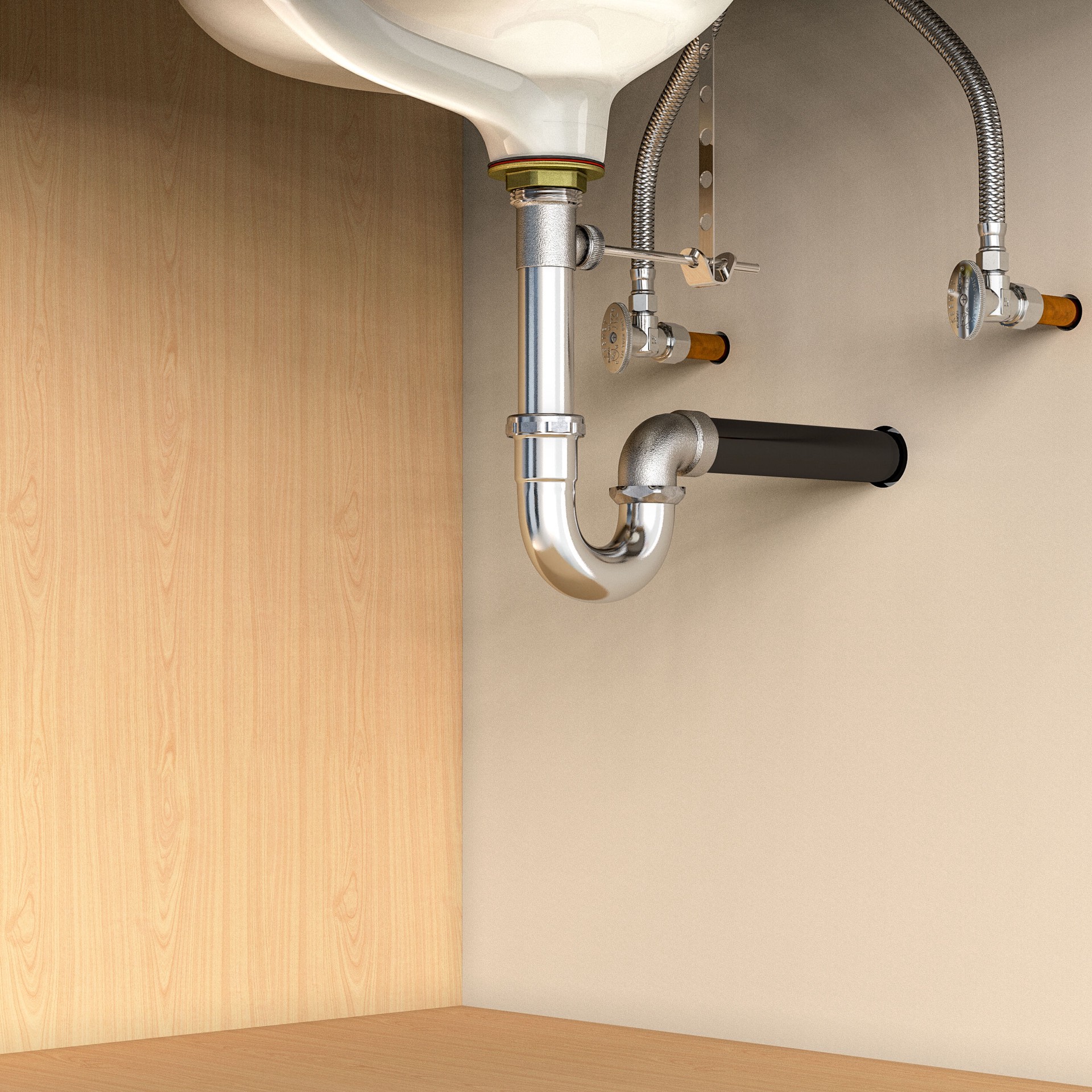 slide 3 of 5, 1-1/4-in Brass Sink trap J-bend, 1 ct