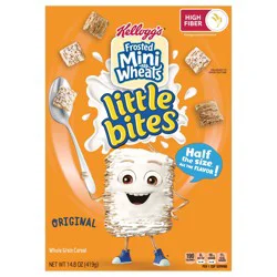 Kellogg''s Frosted Mini-Wheats Little Bites Breakfast Cereal, Kids Cereal, Family Breakfast, Original, 14.8oz Box (1 Box)
