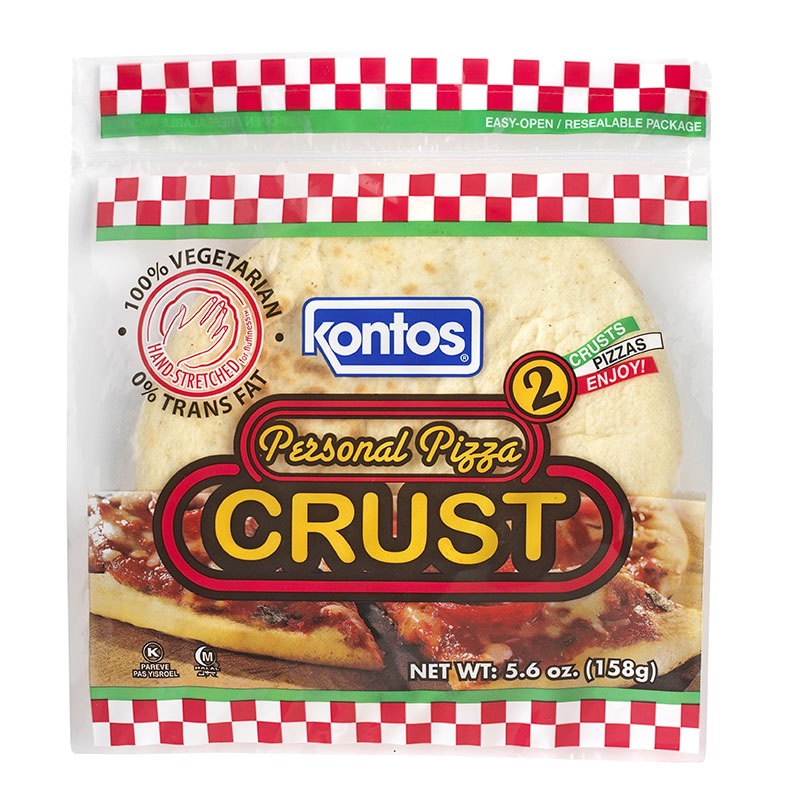 slide 1 of 1, Kontos Pizza Crust, 2 ct