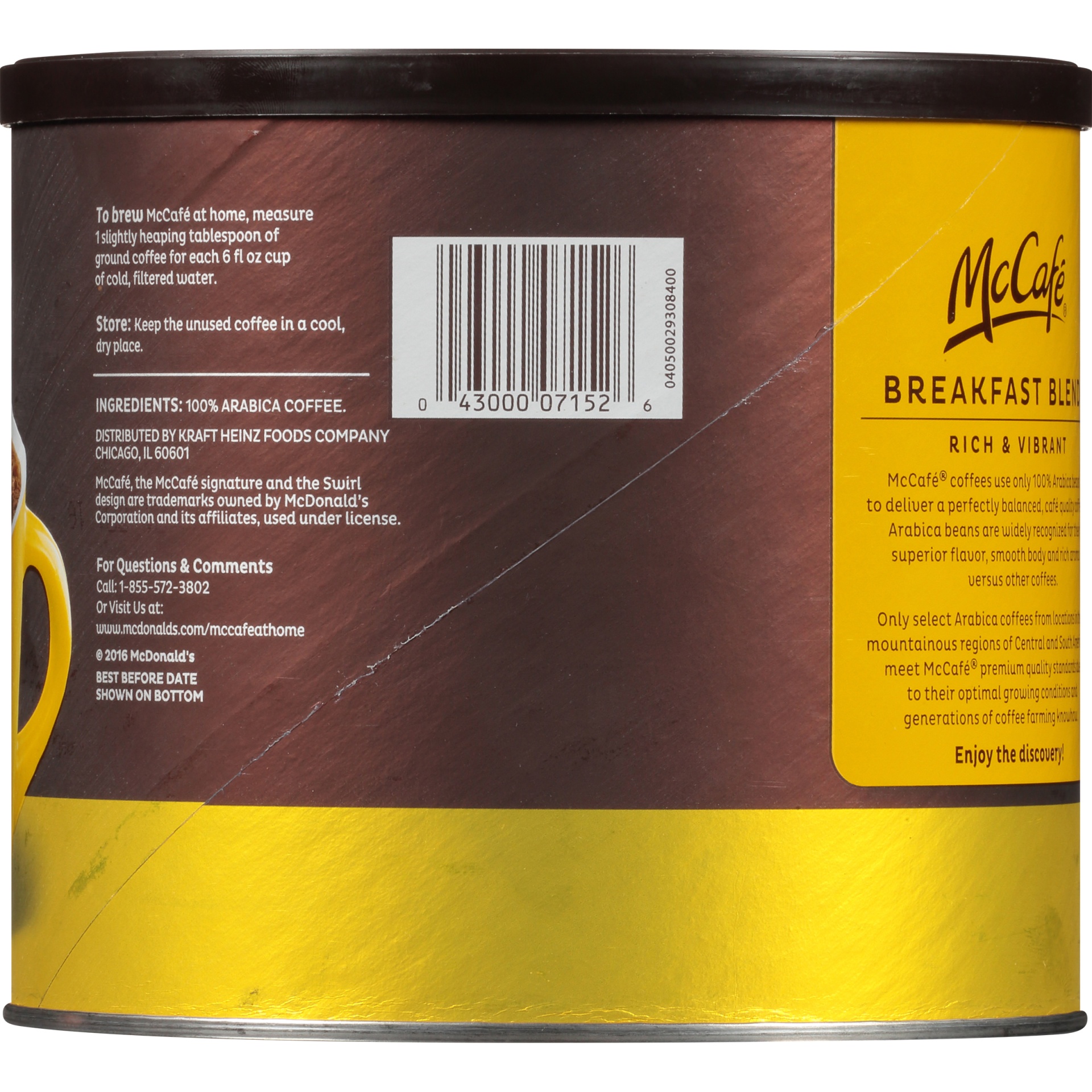 slide 2 of 4, McCafé Breakfast Blend Ground Coffee - 30 oz, 30 oz