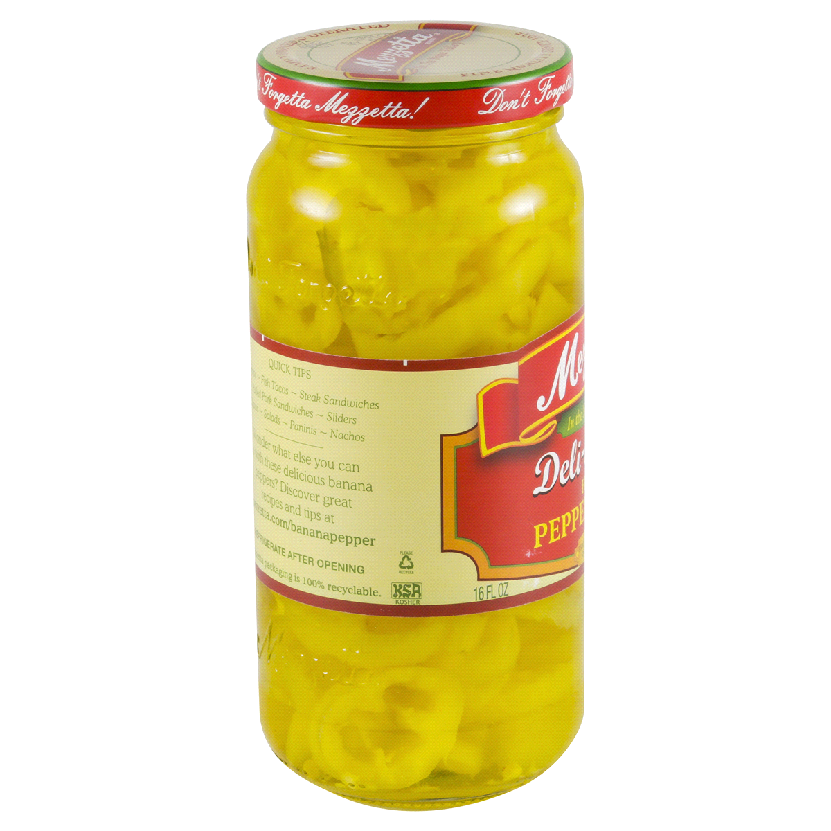 slide 2 of 4, Mezzetta Hot Banana Pepper Rings - 16oz, 