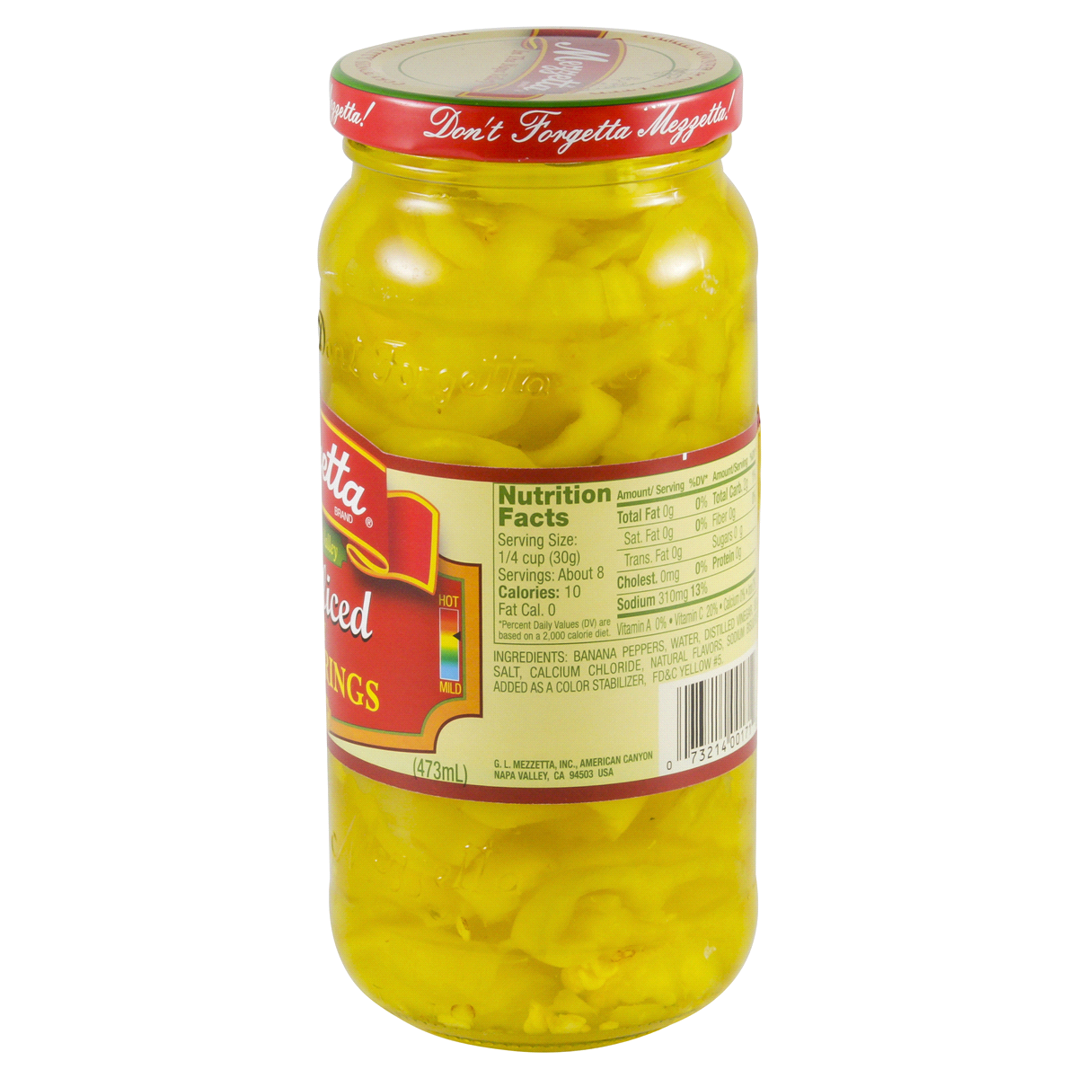 slide 4 of 4, Mezzetta Hot Banana Pepper Rings - 16oz, 