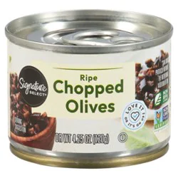 Signature Select Olives Chopped Ripe Can - 4.25 Oz