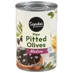Signature Select Olives Pitted Ripe Medium Can - 6 Oz