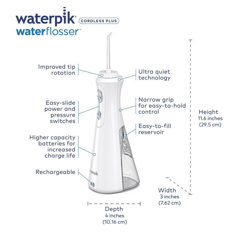 slide 5 of 12, Waterpik Cordlss Plus Water Flossr, 1 ct