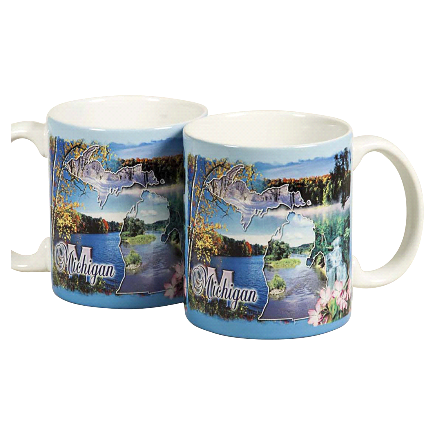 slide 1 of 1, Mug Michigan Blue Theme Photo, 1 ct