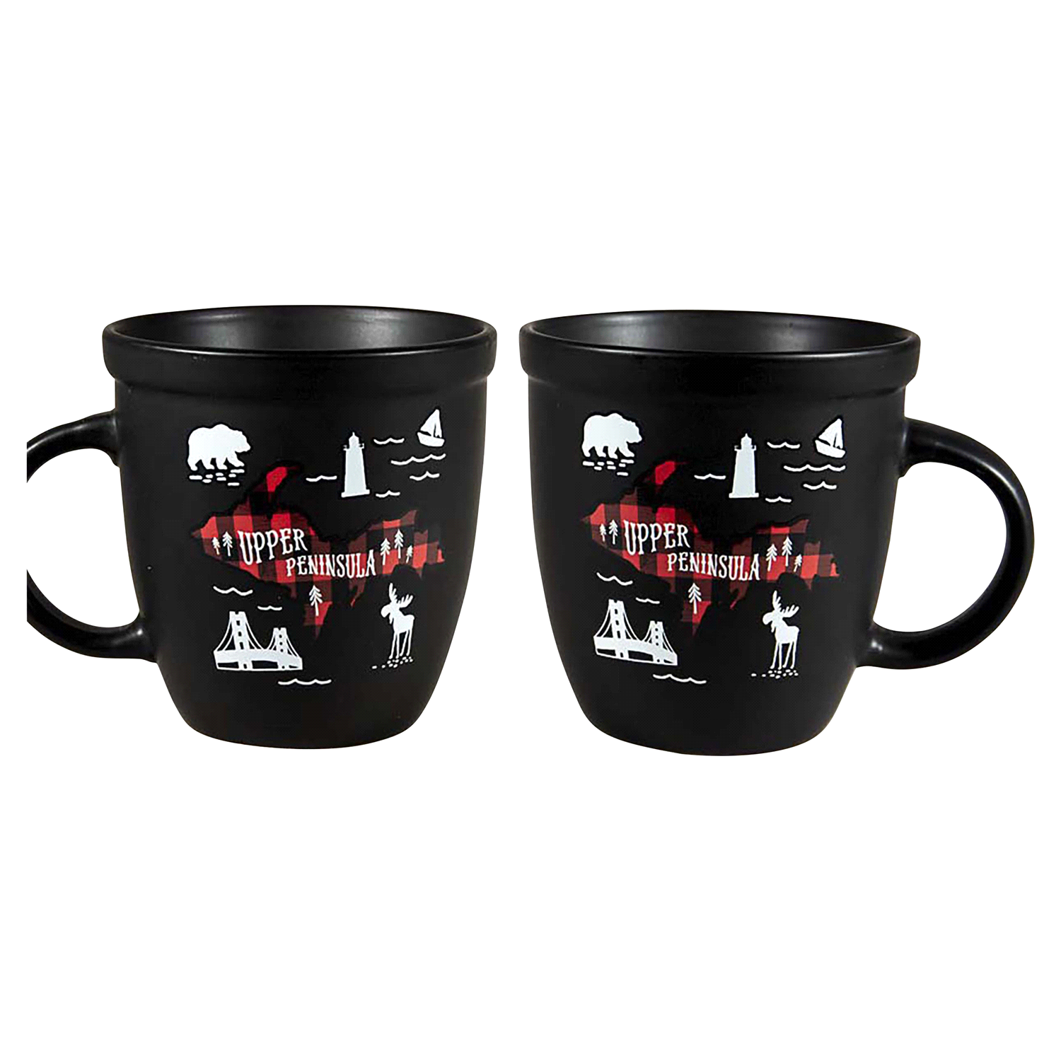 slide 1 of 1, Mug Plaid Theme Upper Peninsula, 1 ct