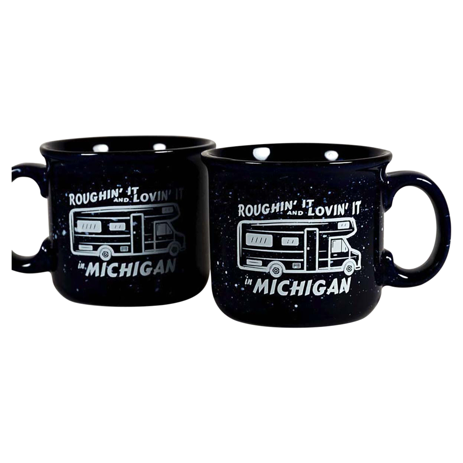 slide 1 of 1, Mug Campfire Cobalt Roughin' It MI, 1 ct