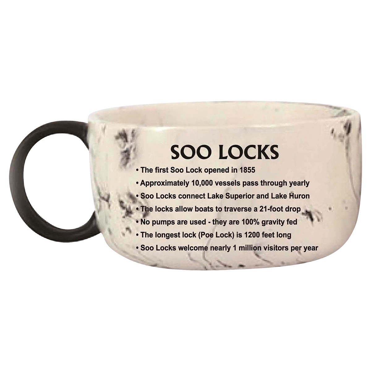 slide 2 of 2, Mug Soup Black Marble Soo Locks, 1 ct