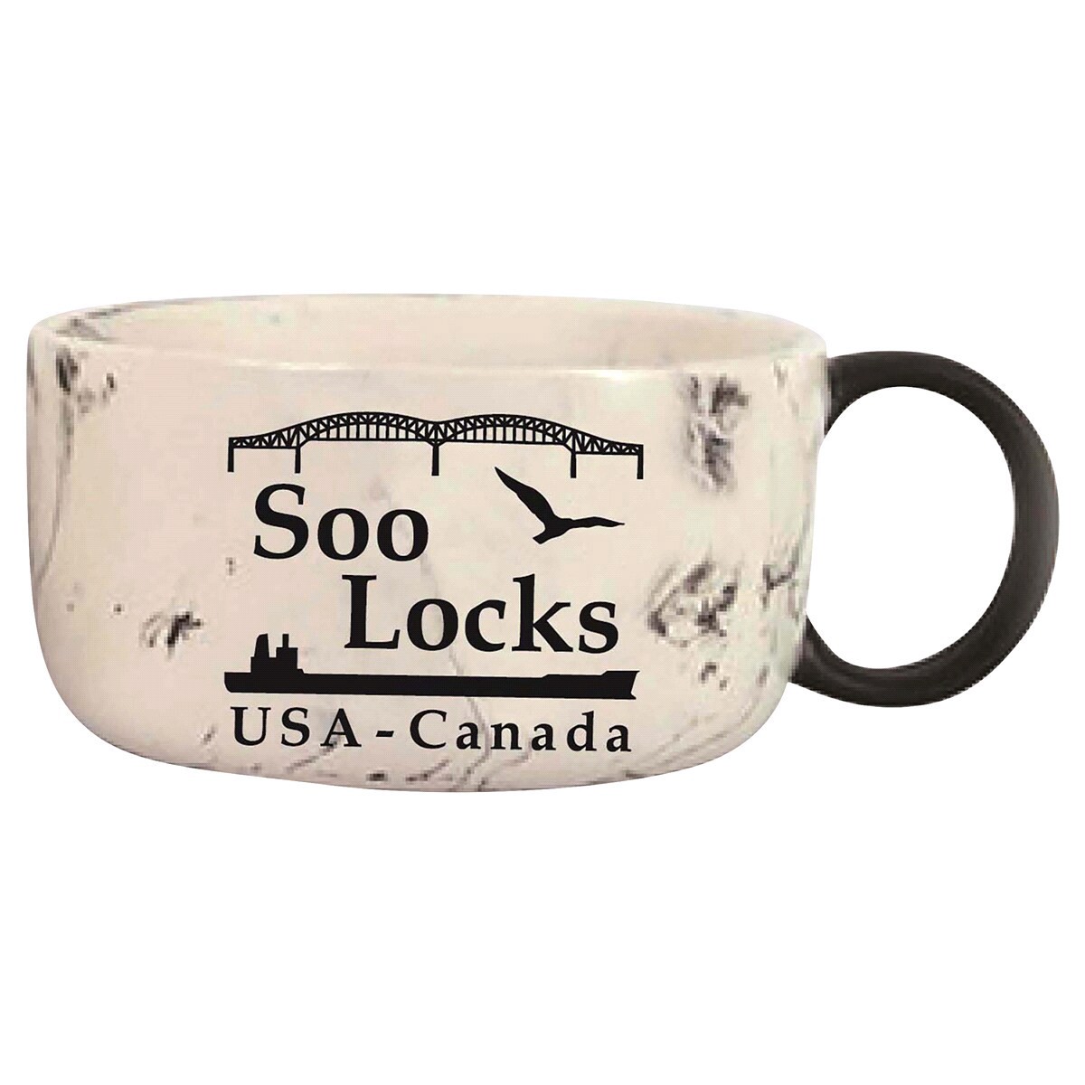 slide 1 of 2, Mug Soup Black Marble Soo Locks, 1 ct