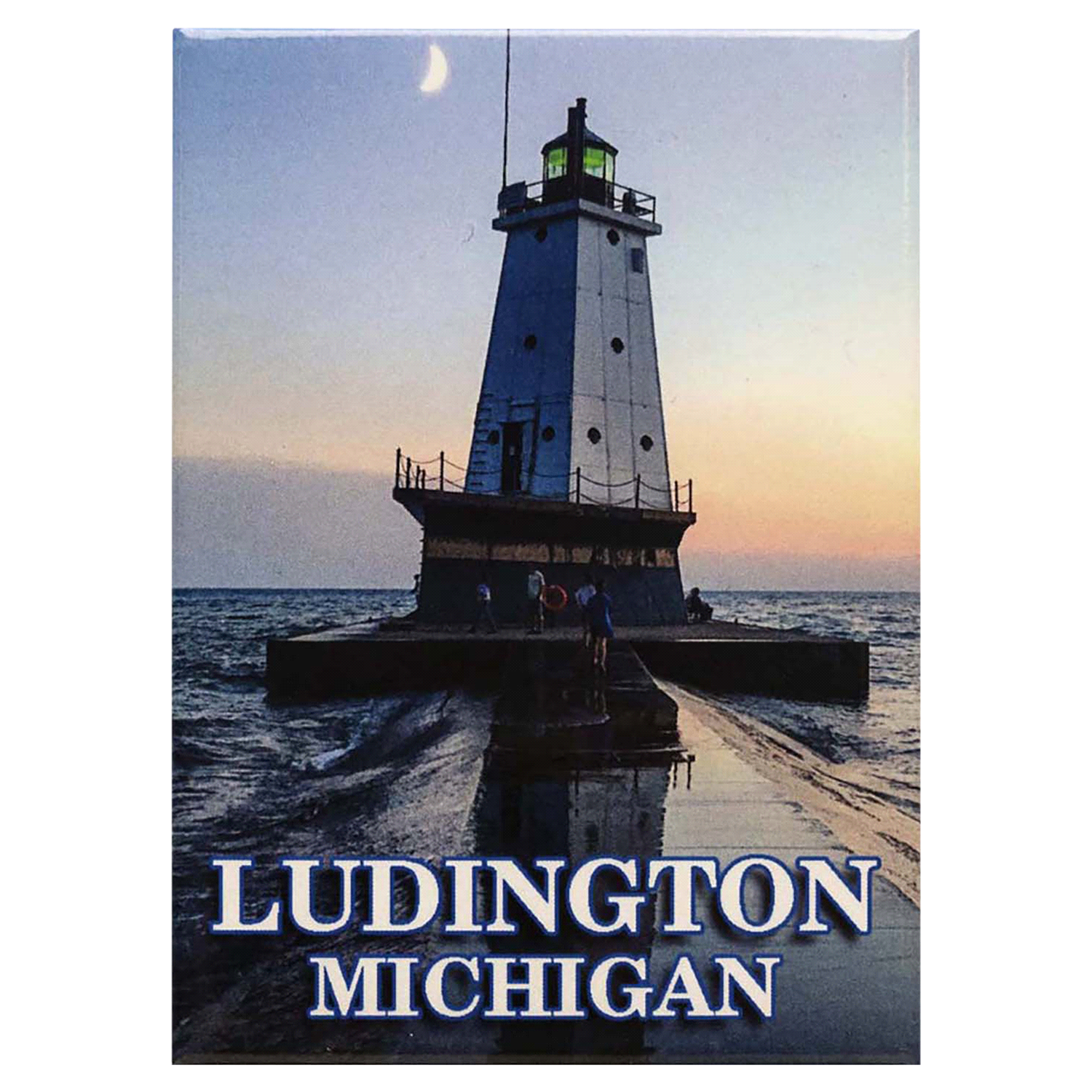 slide 1 of 1, Jumbo Magnet Ludington Moon Reflection, 1 ct