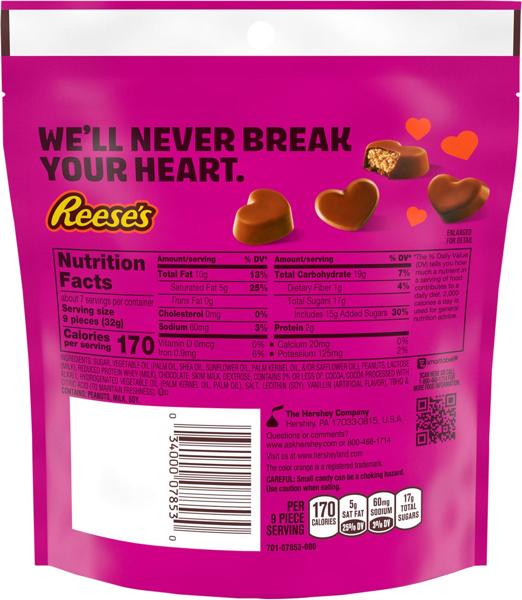 slide 8 of 9, "unwrapped Mini Hearts", 7 inoz in