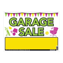 Hillman Sign Center Garage Sale - Vibrant 10-in x 14-in Plastic Garage/Yard sale Sign
