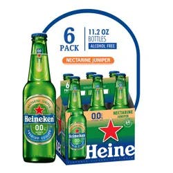 Heineken 0.0 Nectarine Juniper Non-Alcoholic Beer, 6 Pack 11.2 fl oz