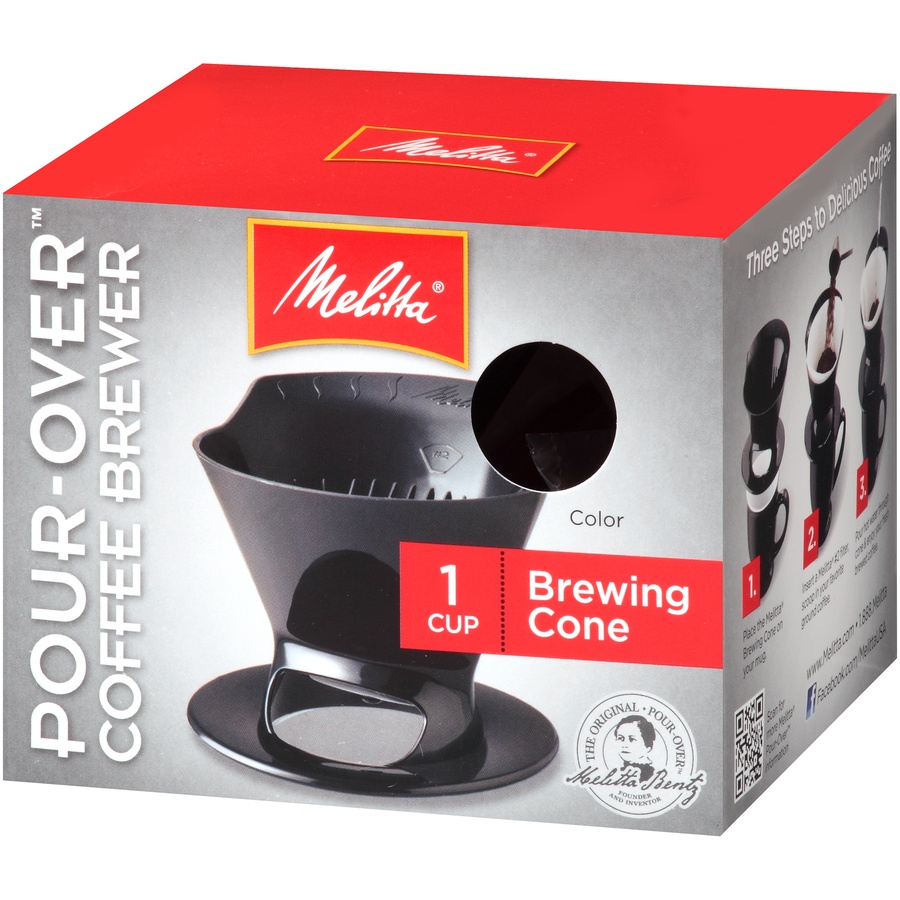 slide 3 of 6, Melitta Pour-Over Black Coffee Brewer 1 ea, 1 ea