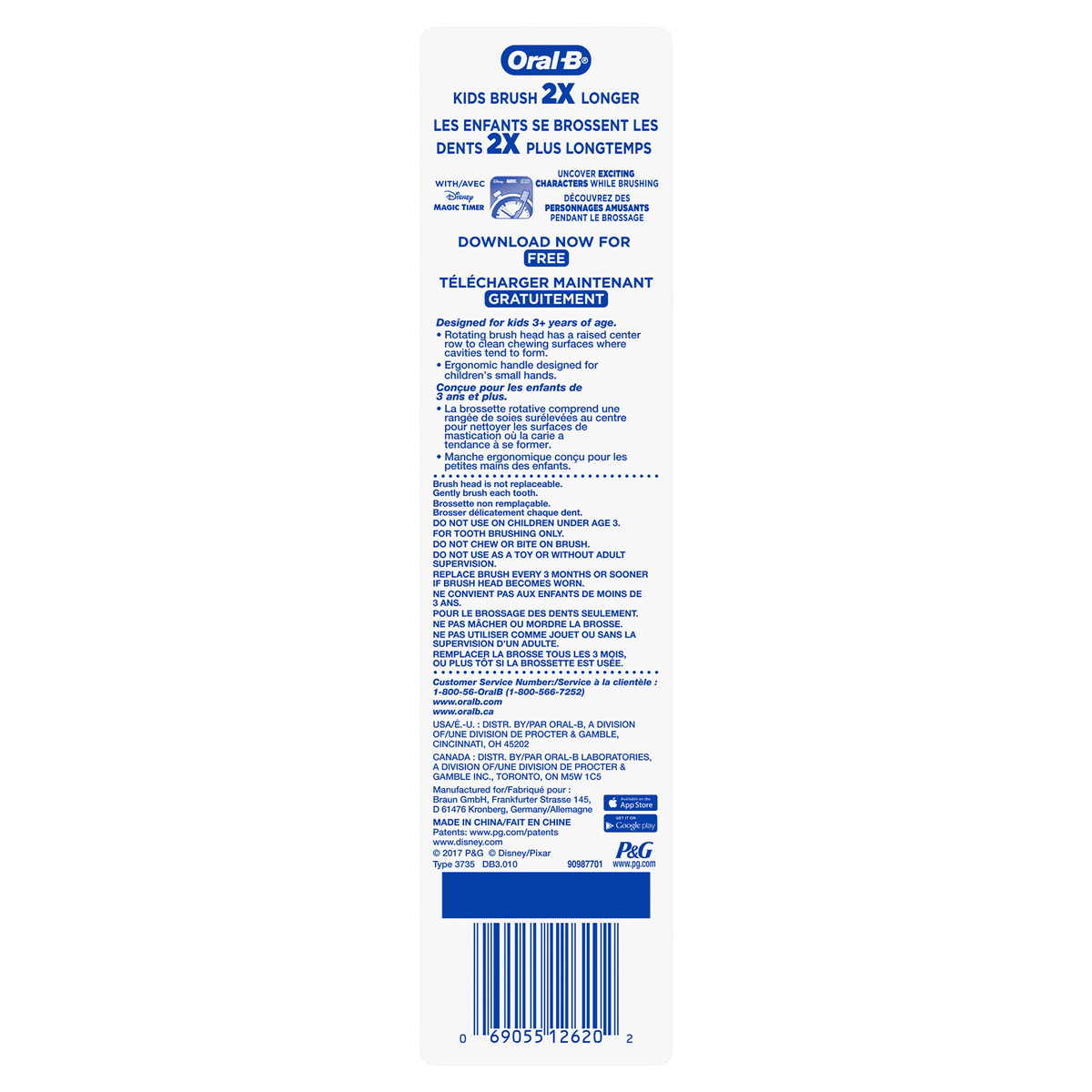 slide 4 of 6, Oral-B Kid's Battery Toothbrush featuring PIXAR favorites, Soft Bristles, for Kids 3+, 1 ct