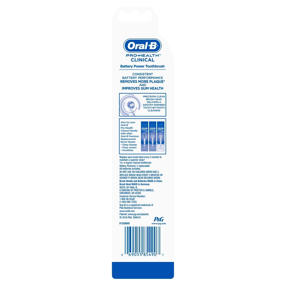 slide 7 of 9, Oral-B Pro 100 Precision Clean Battery Powered Toothbrush, 1 ct