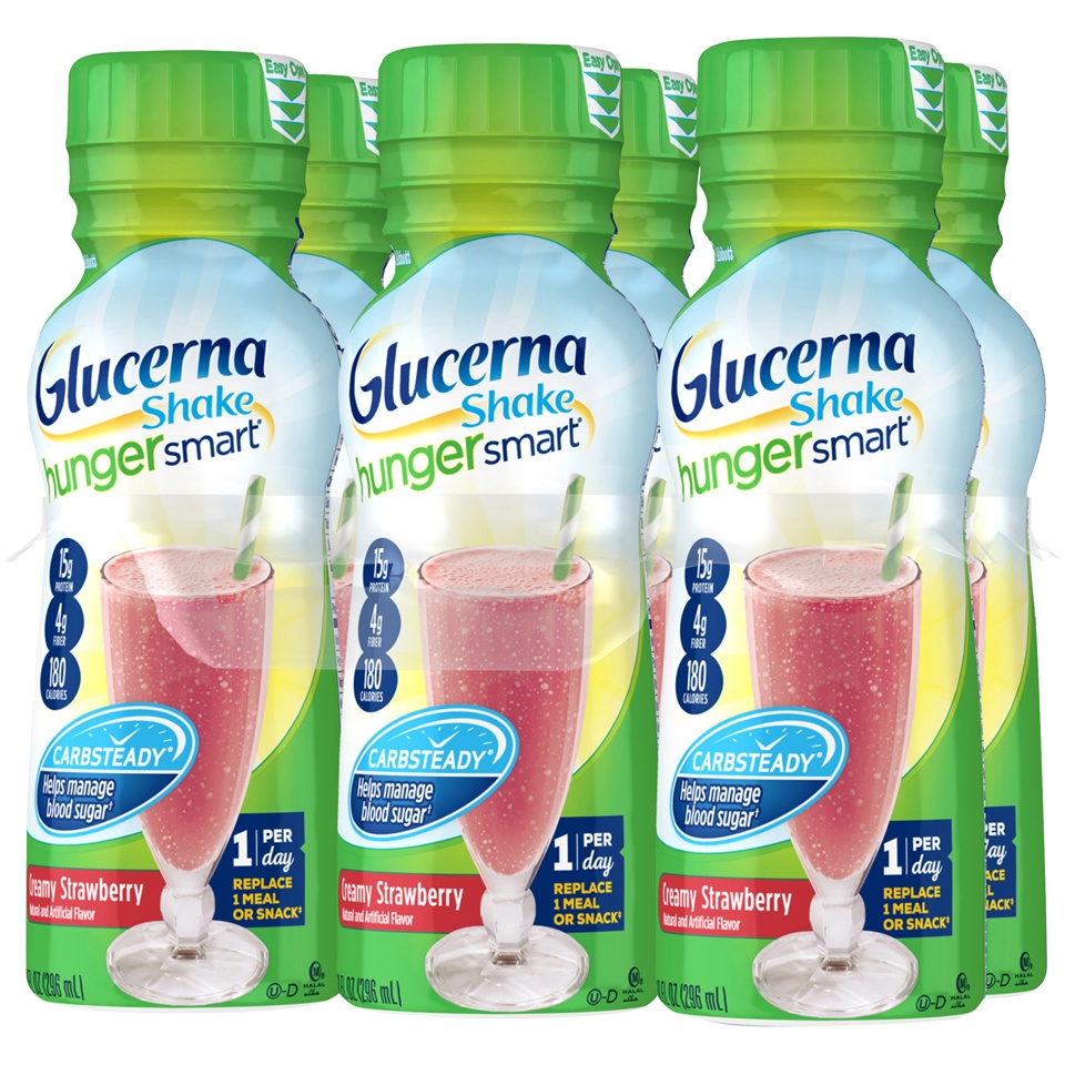 slide 3 of 8, Glucerna Hunger Smart Creamy Strawberry Shake, 6 ct; 10 fl oz