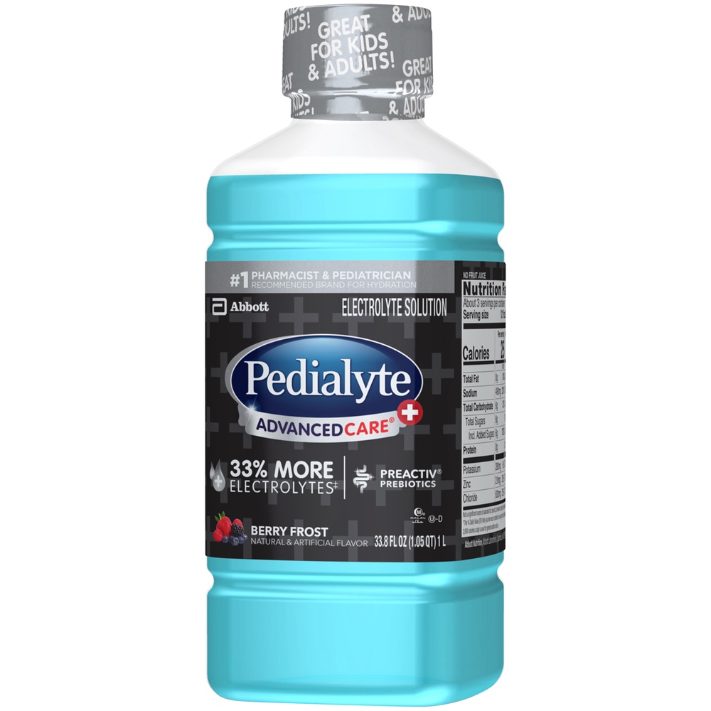 slide 3 of 8, Pedialyte AdvancedCare Plus Electrolyte Solution Drink - Berry Frost - 33.8 fl oz, 33.8 fl oz