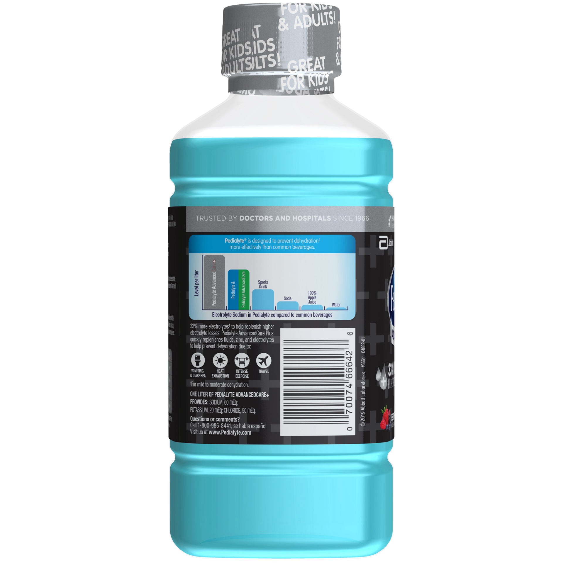 slide 4 of 8, Pedialyte AdvancedCare Plus Electrolyte Solution Drink - Berry Frost - 33.8 fl oz, 33.8 fl oz