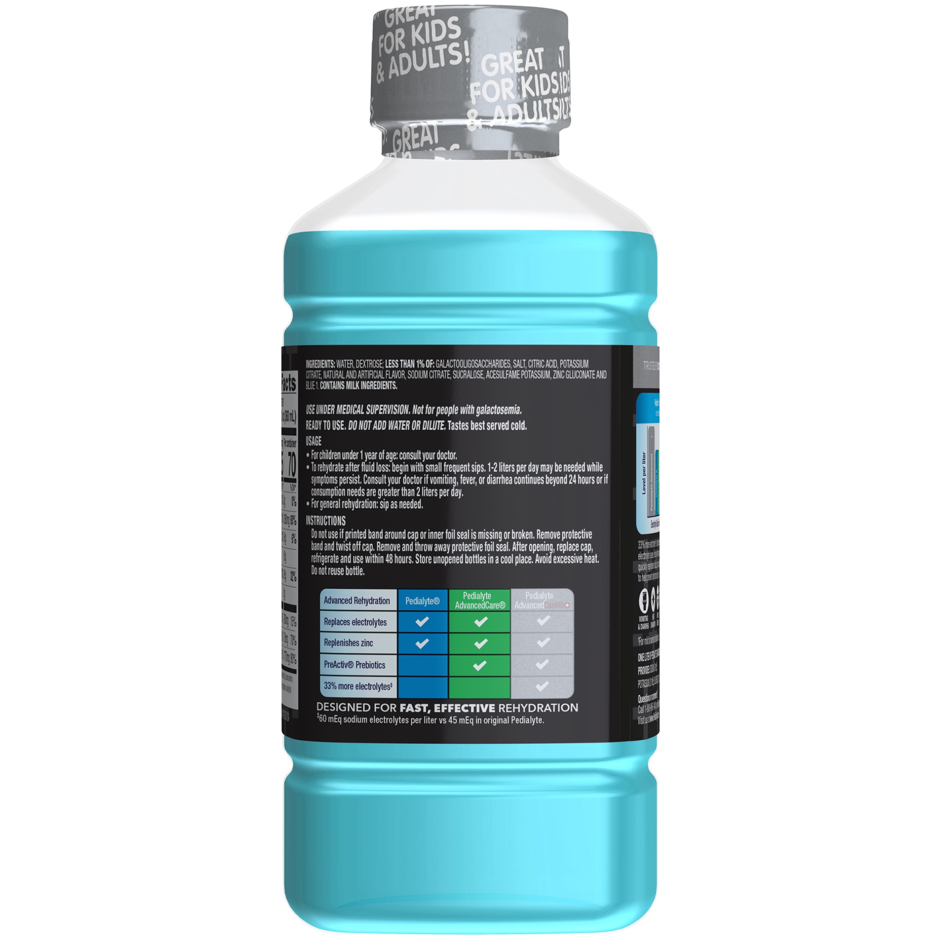 slide 5 of 8, Pedialyte AdvancedCare Plus Electrolyte Solution Drink - Berry Frost - 33.8 fl oz, 33.8 fl oz