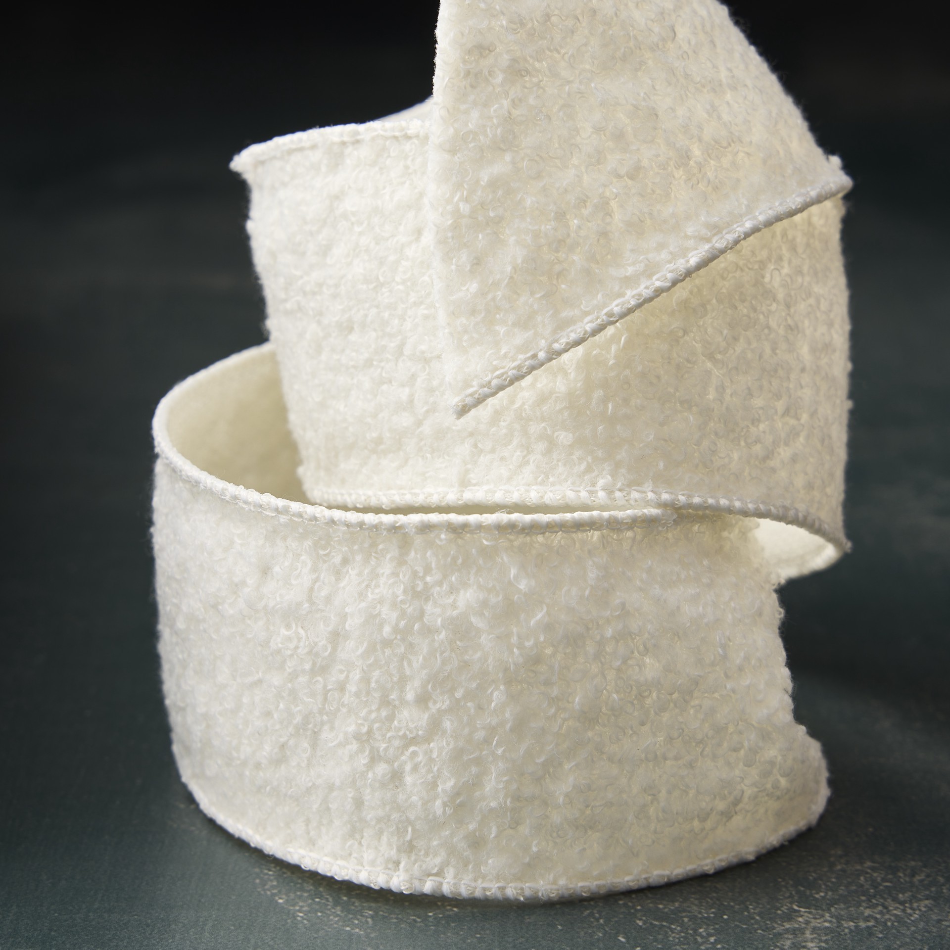 slide 2 of 2, 2.5" X 3yd. Faux Fur Sherpa Wired Ribbon By Celebrate It Classic, 2.5 in x 3 yd