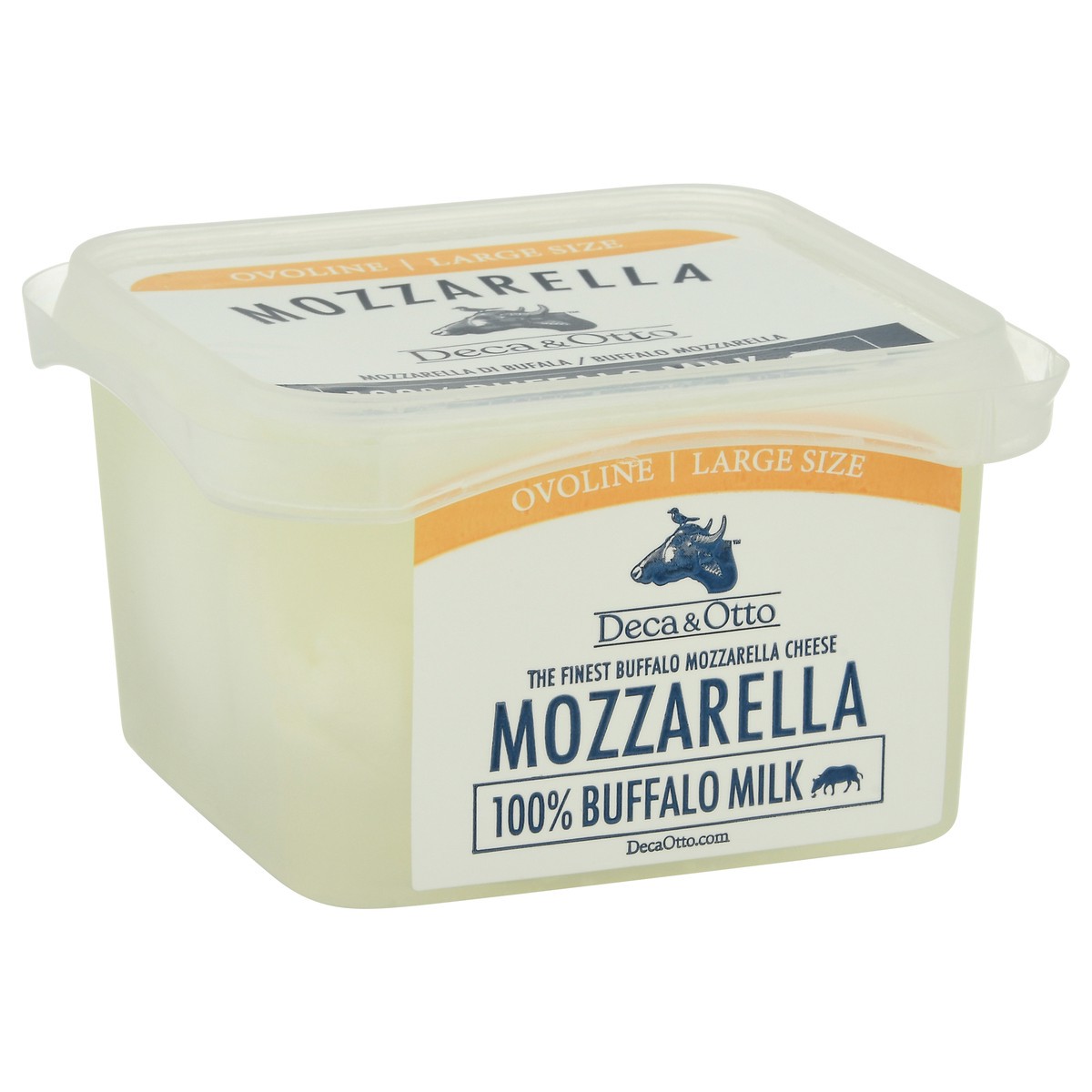 slide 4 of 9, Deca & Otto 100% Buffalo Milk Buffalo Mozzarella Cheese Large Size 14 oz CupTub, 14 oz