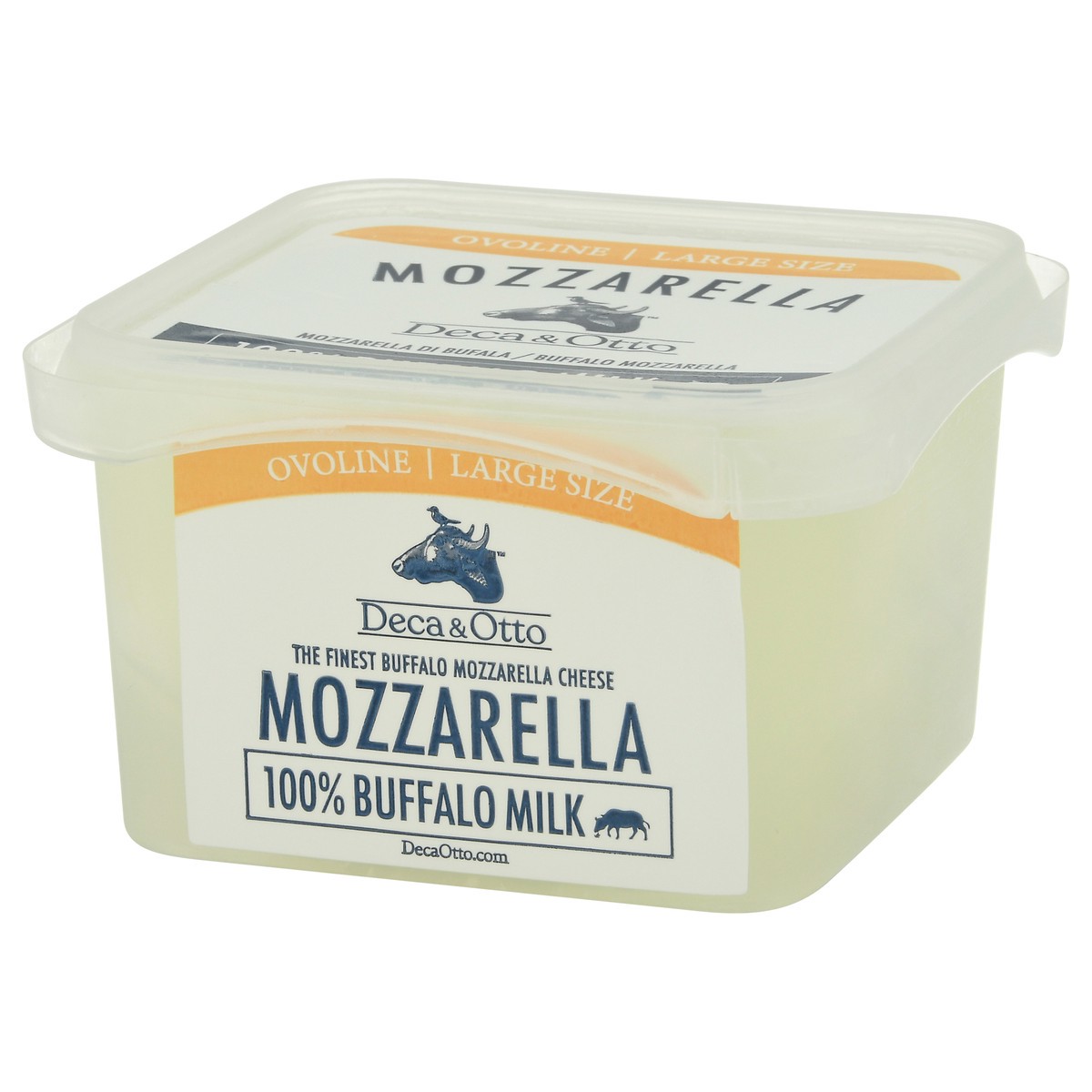 slide 3 of 9, Deca & Otto 100% Buffalo Milk Buffalo Mozzarella Cheese Large Size 14 oz CupTub, 14 oz