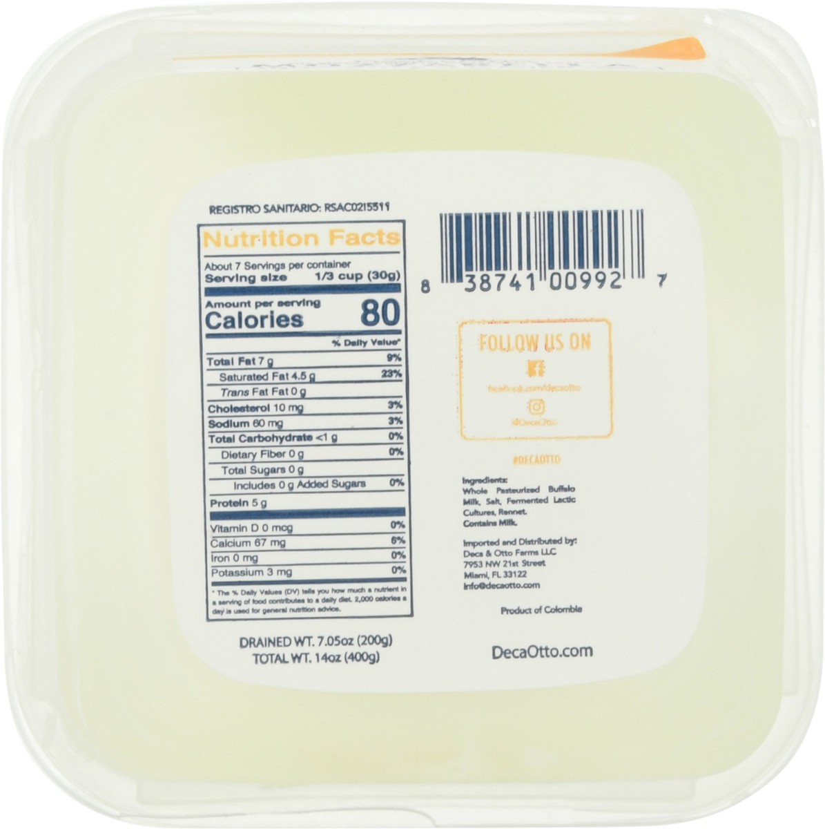 slide 5 of 9, Deca & Otto 100% Buffalo Milk Buffalo Mozzarella Cheese Large Size 14 oz CupTub, 14 oz