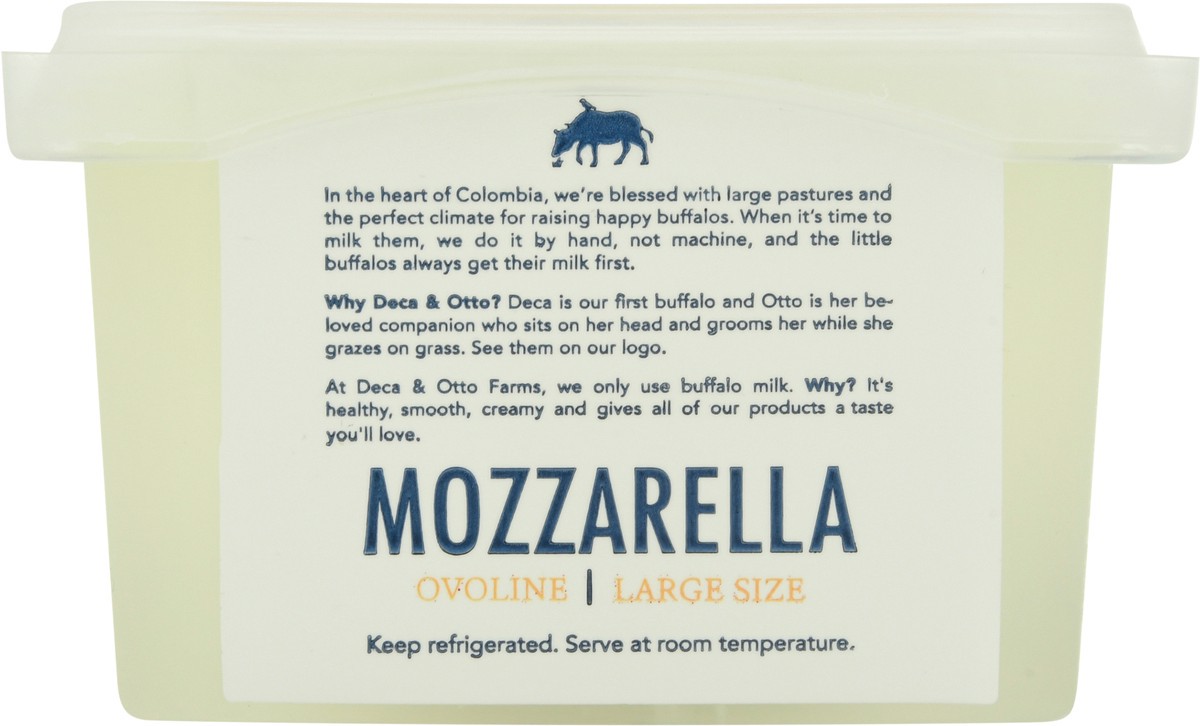 slide 7 of 9, Deca & Otto 100% Buffalo Milk Buffalo Mozzarella Cheese Large Size 14 oz CupTub, 14 oz