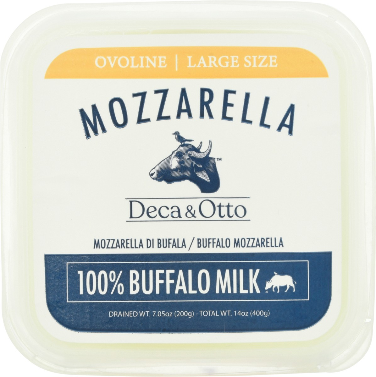 slide 9 of 9, Deca & Otto 100% Buffalo Milk Buffalo Mozzarella Cheese Large Size 14 oz CupTub, 14 oz