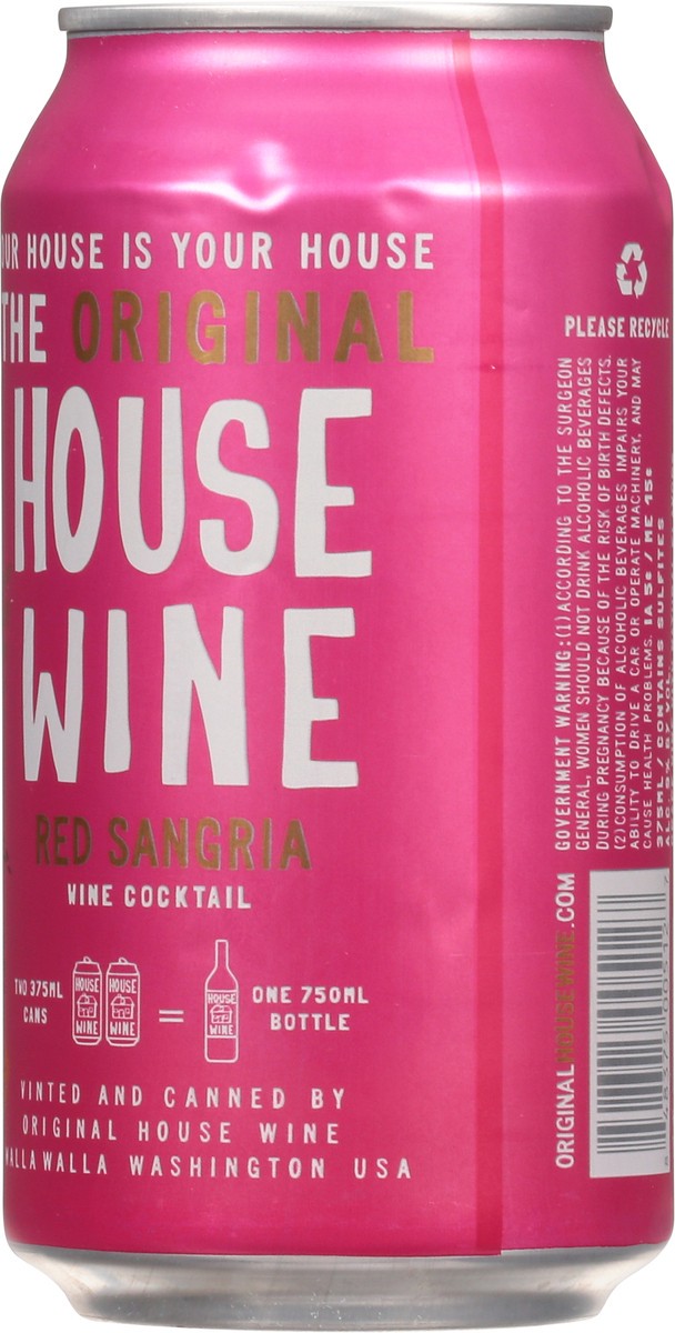 slide 5 of 9, House Wine Sangria Single Can, 375 ml