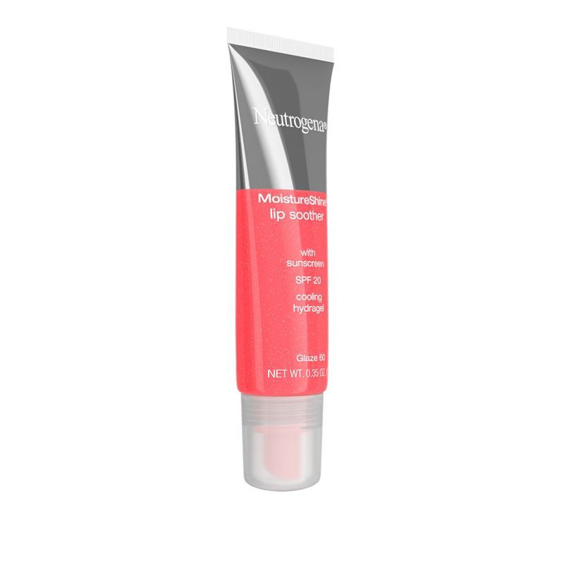 slide 3 of 6, Neutrogena Moisture Shine Lip Soother Gloss with Hydrating Glycerin & Soothing Cucumber for Dry Lips, SPF 20 - 60 Glaze - 0.35oz, 0.35 oz