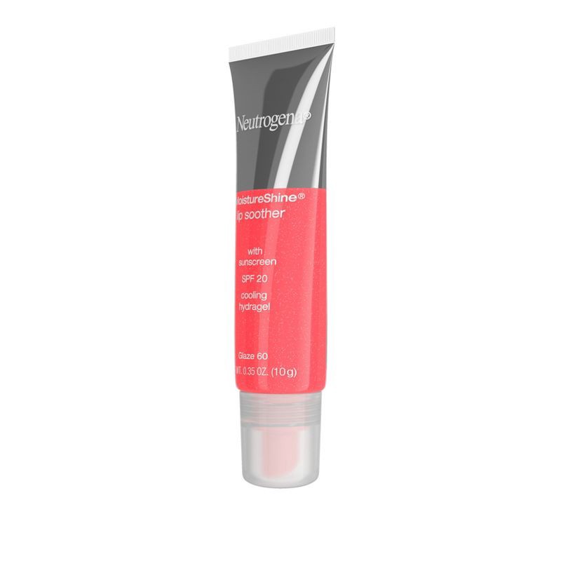 slide 4 of 6, Neutrogena Moisture Shine Lip Soother Gloss with Hydrating Glycerin & Soothing Cucumber for Dry Lips, SPF 20 - 60 Glaze - 0.35oz, 0.35 oz