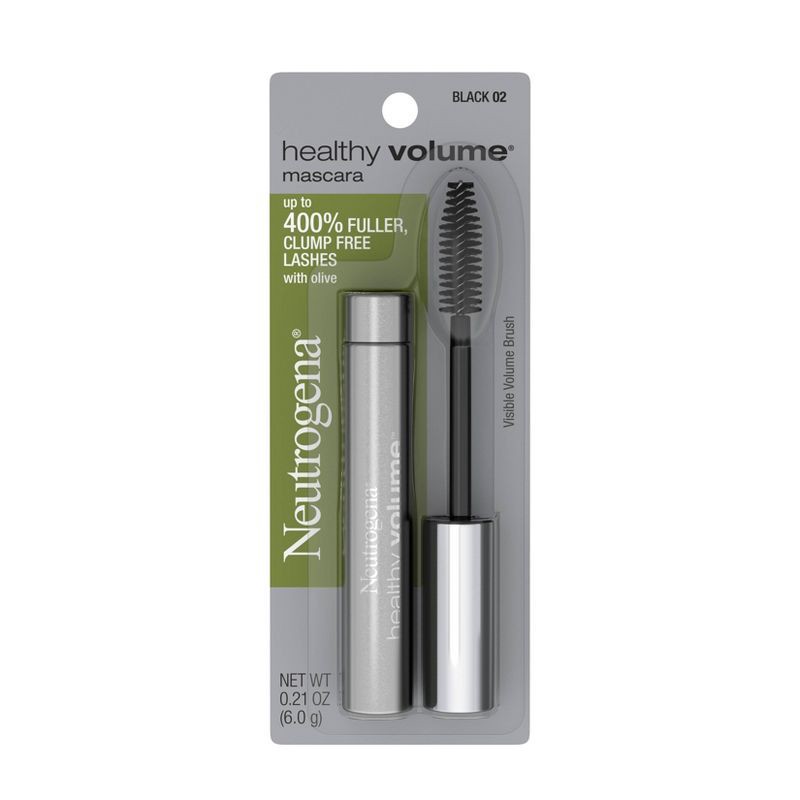 slide 1 of 8, Neutrogena Healthy Volume Lash-Plumping Mascara - 02 Black - 0.21oz, 0.21 oz