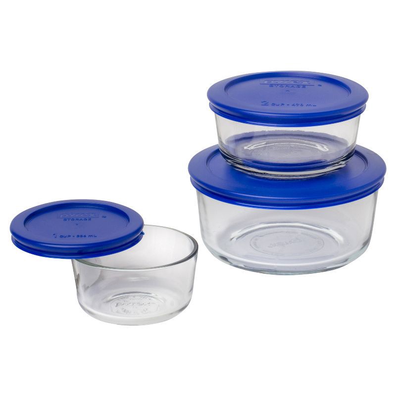 slide 1 of 1, Pyrex 6pc Glass Storage Set, 6 ct