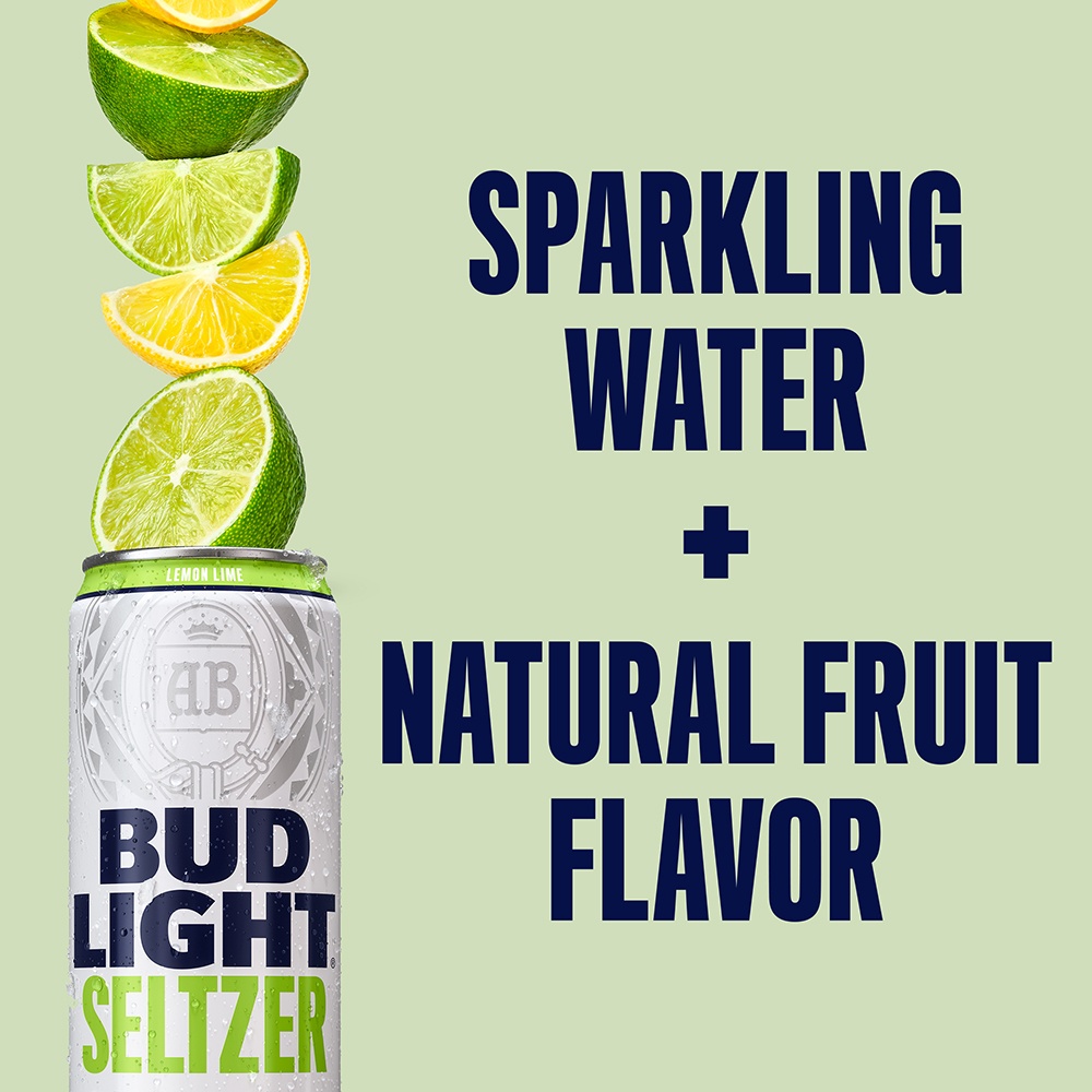 slide 6 of 8, Bud Light Seltzer Lemon Lime, Hard Seltzer, Gluten Free Slim, 12 ct; 12 oz