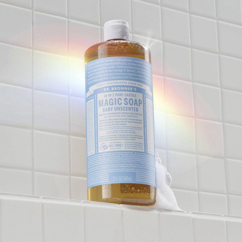 slide 3 of 10, Dr. Bronner's Magic Pure Castile Liquid Soap Bodywash - Baby Unscented - 32 fl oz, 32 fl oz