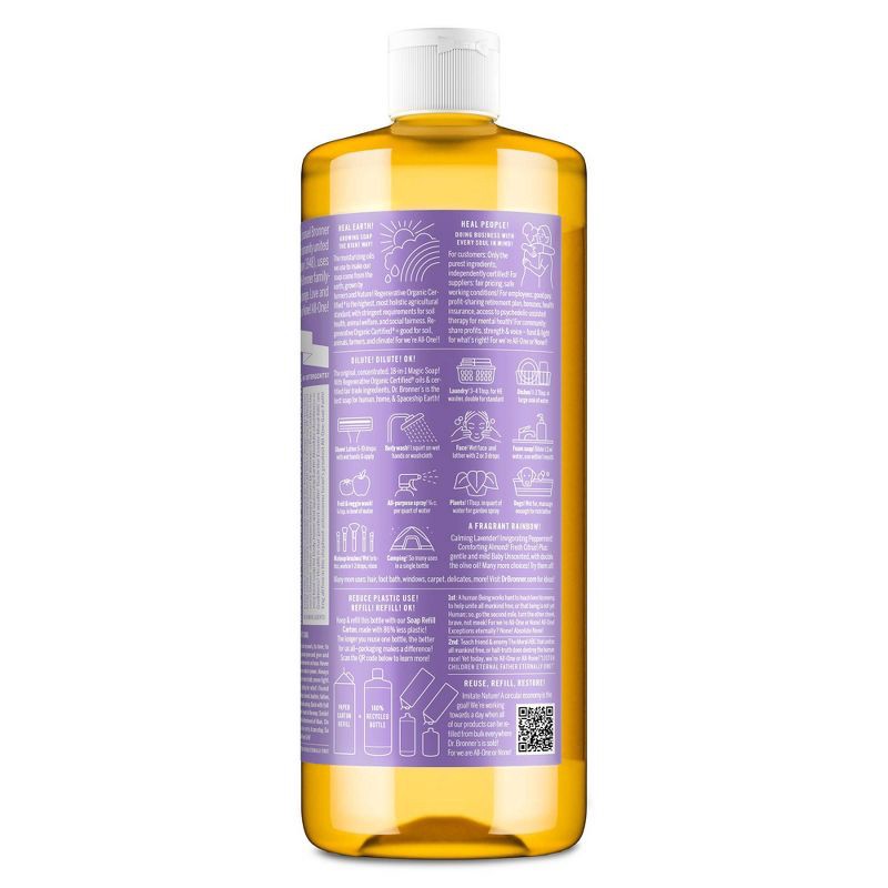 slide 2 of 10, Dr. Bronner's Magic Pure Castile Liquid Soap Bodywash - Lavender - 32 fl oz, 32 fl oz