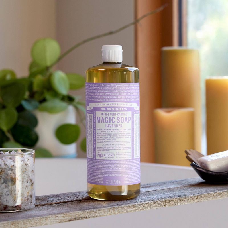 slide 4 of 10, Dr. Bronner's Magic Pure Castile Liquid Soap Bodywash - Lavender - 32 fl oz, 32 fl oz
