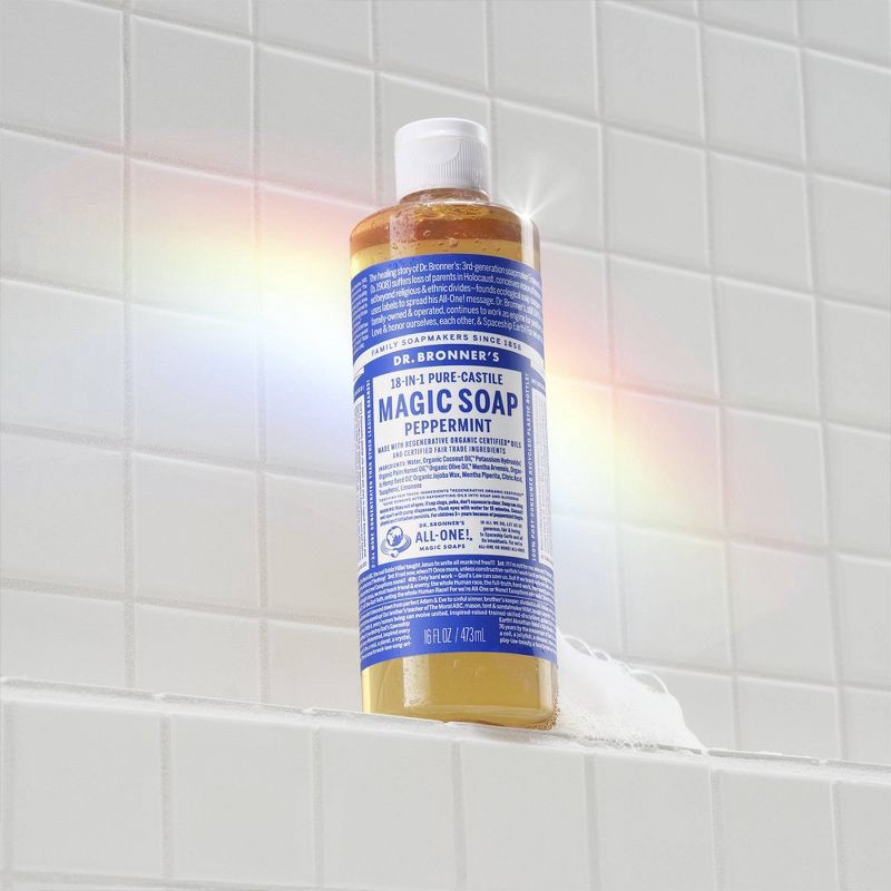 slide 3 of 9, Dr. Bronner's Magic Pure Castile Liquid Soap Bodywash - Peppermint - 16 fl oz, 16 fl oz