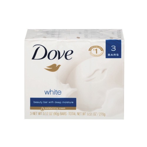 slide 1 of 1, Dove® white beauty bar, 3 x 3.17 oz