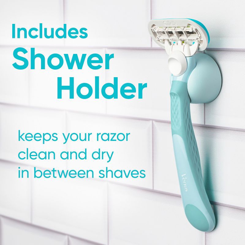 slide 7 of 11, Venus Extra Smooth Women's Razor Handle, 2 Razor Blade Refills and Shower Handle, 1 ct